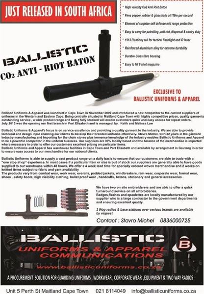 Ballistic Anti Riot Co2 Baton  security products in  (South Africa)