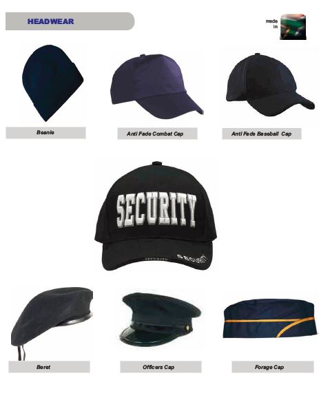 Headwear security products in  (South Africa)