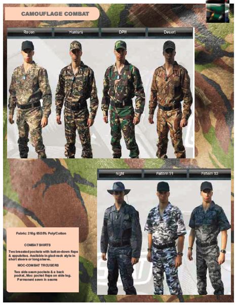 Combat Clothing security products in  (South Africa)
